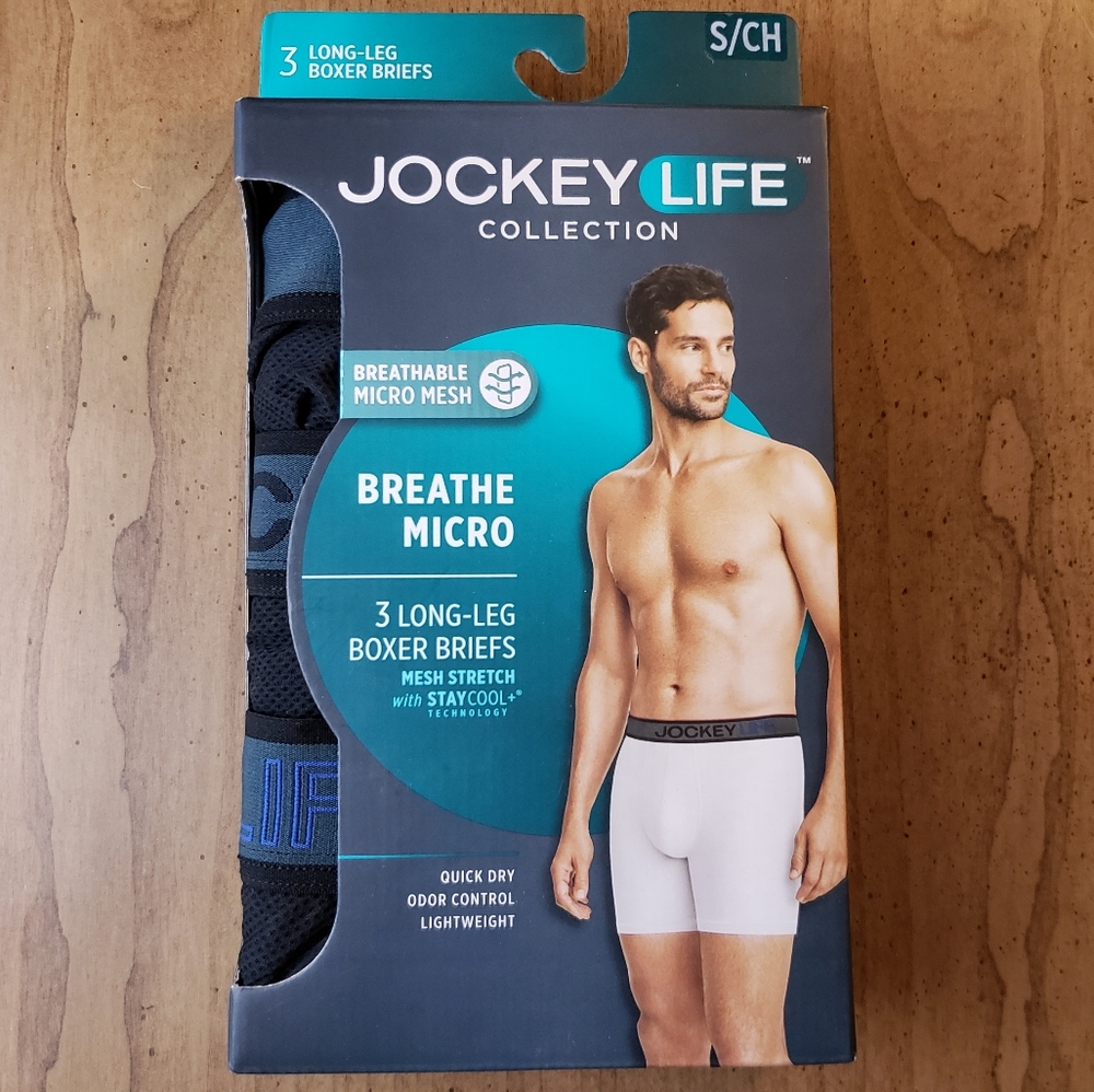 NWT Jockey Life Mens Long-Leg Boxer Briefs